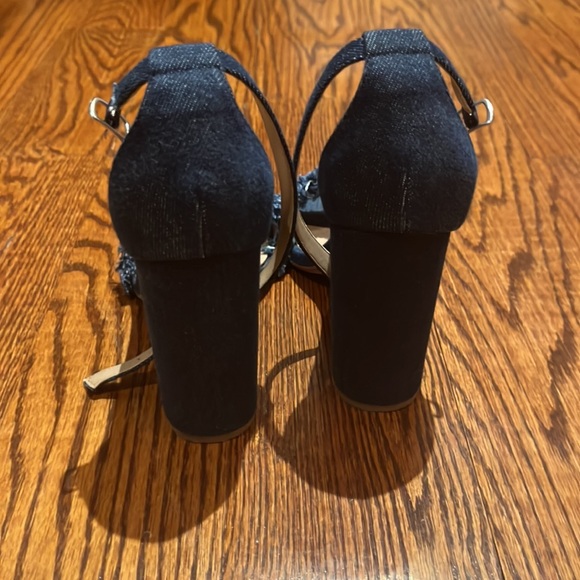 Denim Sandal Heels - Picture 3 of 7